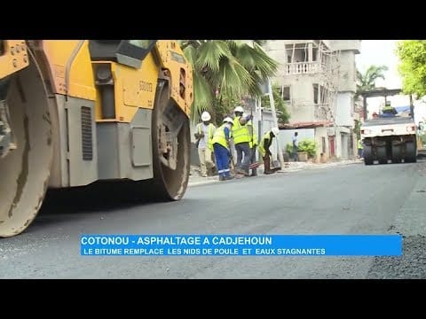 nid de poule Cotonou Asphaltage a Cadjehoun le